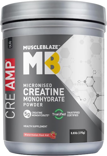 MuscleBlaze Micronised Creatine Monohydrate CreAMP (Watermelon Kool Aid, 0.826lbs / 375g)