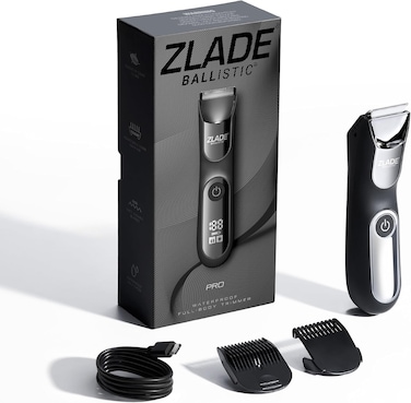 Zlade Ballistic PRO Manscaping Body Trimmer for Men - Beard, Body, Pubic Hair Grooming