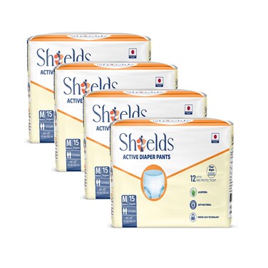 Active Adult Diapers Pull-Up Pants, Super Absorbent Leak Guard, Medium - Pack of 1 (60 pcs)
