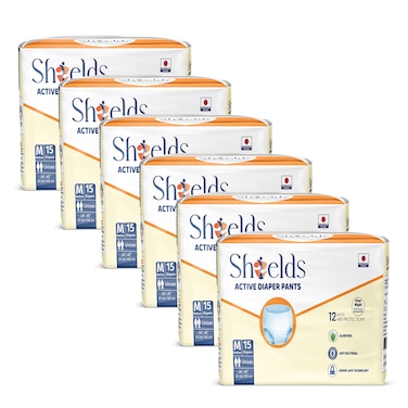 Active Adult Diapers Pull-Up Pants, Super Absorbent Leak Guard, Large - Pack of 6 (90 pcs)