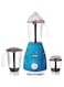 Sonashi 3-in-1 Mixer Grinder - Powerful Motor with 3 Speed Setting and Pulse   Sleek and Stainless Steel Jars with Leak Proof Lid  1.5 L 750 W SB-151SS Blue