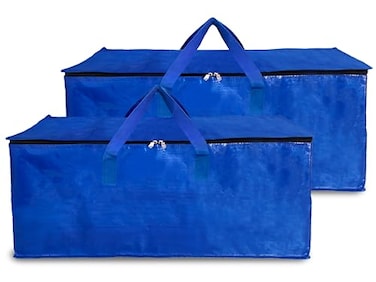 SHALIMAR Large Capacity Travel Bag/Storage Bag/Move-in Bags/Duffel Bag - Strong, Durable, Foldable and Water Resistant (Pack of - 2) (Blue)