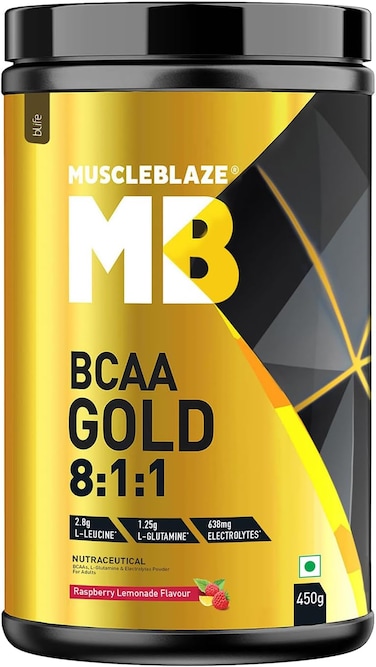MuscleBlaze BCAA Gold 8:1:1-450 g (Raspberry Lemonade)