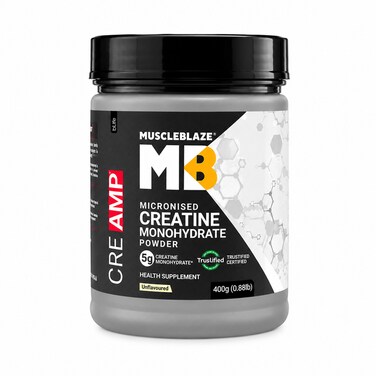 MuscleBlaze Creatine Monohydrate CreAMP, Unflavoured 0.88 lb