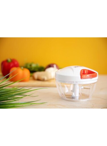 Delcasa Dc1618 Manual Food Chopper &ndash; Mini Food Processor &ndash; Manual Handheld Food Chopper/Cutter &ndash; Pull String To Slice Vegetables Onions Garlic Meat Nuts In Seconds, Multi-Colour