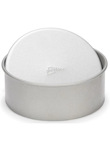 Patisse Round Extra Deep Cake Pan With Removable Bottom 7-1/8" or 18 cm in Diameter Nonstick Coated Gray Metallic Color Silver Top Series 03698