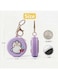 MOBCOS Mini Pouch Keychain &ndash; Cute Round Zipper Coin Purse &amp; Multipurpose Mini Storage Bag with Keyring for Coins, Cash, Keys and Small Essentials   Purple Teddy