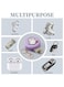 MOBCOS Mini Pouch Keychain &ndash; Cute Round Zipper Coin Purse &amp; Multipurpose Mini Storage Bag with Keyring for Coins, Cash, Keys and Small Essentials   Purple Teddy