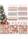 Yoawllty Christmas Tree Decorations, 36 Pieces Wooden Christmas Tree Ornaments, Snowman Pendant Ornaments Crafts, Christmas Party Ornaments