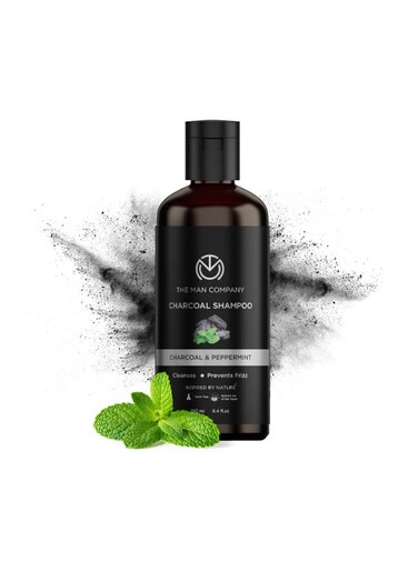 The Man Company Charcoal Shampoo For Oily Scalp To Eliminate Dandruff Healthy And Shiny Hair - 250ml