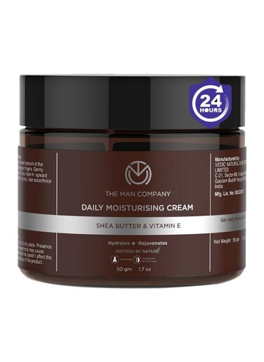 The Man Company Daily Moisturising Winter Cream With Shea Butter And Vitamin E For Moisturizing And Hydrating, All Skin Types, 50gm
