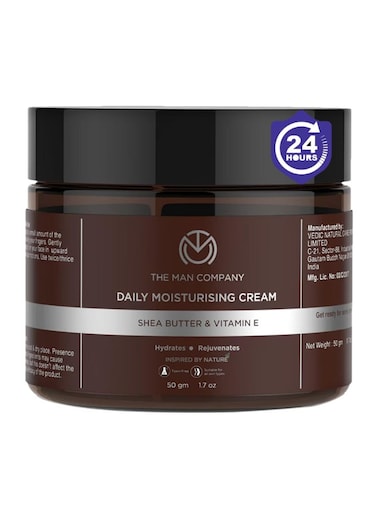 The Man Company Daily Moisturising Winter Cream With Shea Butter And Vitamin E For Moisturizing And Hydrating, All Skin Types, 50gm