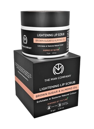 The Man Company Lightening Lip Scrub With Brown Sugar And Almond Oil For Dry/Chapped Lip, 10g