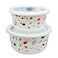 LARAH BY BOROSIL STORAGE BOWL WITH LID 2 PCS SET - 400 ML + 800 ML, CONFETTI, 12DSPL08-CON