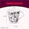 Title: Larah by Borosil Novelty Macy Opalware Mug, 280 ml (28CL) - 28MUGMAC