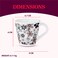 Larah by Borosil Novelty Macy Opalware Mug, 110 ml (11CL) - 11MUGMAC