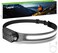 LED Headlamp Rechargeable - Super Bright Motion Sensor Head lamp with 1200 mAh Battery, 230&deg;COB Wide Beam &amp; Adjustable Spotlight, IP44 Waterproof Headlight for Camping, Hiking, Running, Power Outrage