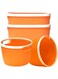 Aiwanto 4 Packs Orange Small Basket for Kitchen Bathroom Storage Organizer