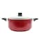 Easy Cook Non-Stick Casserole with Glass Lid, 22cm, Red