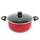 Easy Cook Non-Stick Casserole with Glass Lid, 26cm, Red