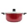 Easy Cook Non-Stick Casserole with Glass Lid, 26cm, Red