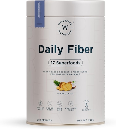 الياف هضمية نباتية عضوية من ويلبينج نيوتريشن من المكسرات والبذور والحبوب والبقوليات بنكهة بينا كولادا - 30 حصة
