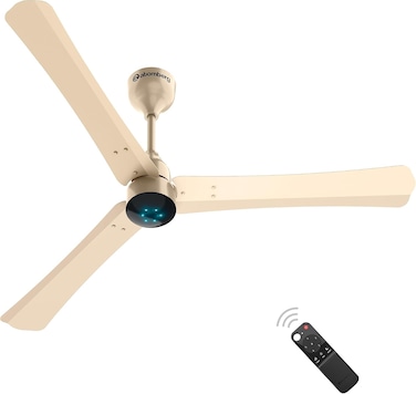 atomberg Renesa+ 1200mm BLDC Motor 5 Star Rated Sleek Ceiling Fans with Remote Control   High Air Delivery Fan and LED Indicators   Upto 65% Energy Saving (Metalic Gold)