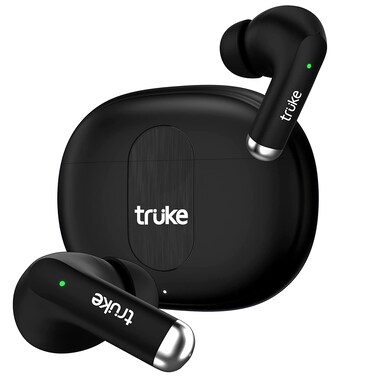 truke Newly Launched Buds A1 True Wireless Earbuds with 30dB Hybrid ANC, 48H Playtime, Quad-Mics with ENC, 3+1 EQ Modes, Fast Charging, Gaming Mode, Instant Pairing, AAC Codec, BT 5.3, IPX4 (Black)