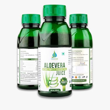 فيدابور عصير الصبار النقي والطبيعي، لجميع البشرة والشعر، عصير الصبار متعدد الاغراض، يعزز المناعة والهضم، معزز مناعة للبالغين، بدون سكر مضاف، 500 مل