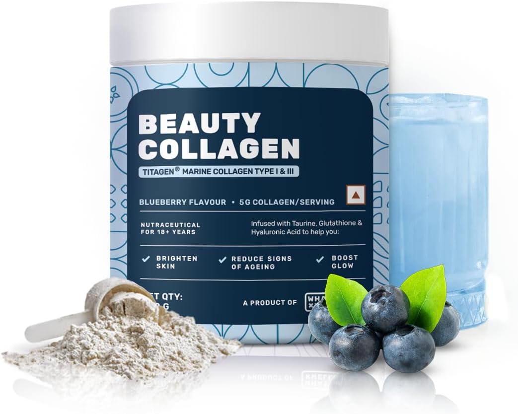 Buy What's Up Wellness Beauty Collagen Blueberry Flavour 200g Online ...