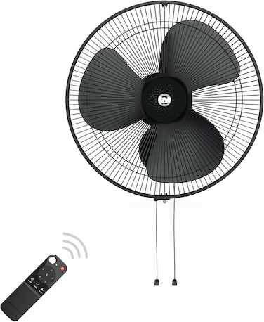 atomberg Renesa 400mm Wall Mount Fan   Wall Fans for Home   Silent BLDC Wall Fan   Remote with Timer &amp; Sleep Control Midnight Black