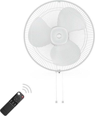atomberg Renesa 400mm Wall Mount Fan   Wall Fans for Home   Silent BLDC Wall Fan   Remote with Timer &amp; Sleep Control Snow White