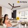 atomberg Aris Starlight 1200mm Ceiling Fans with Underlight, IoT and Remote Control   Smart Fan with Noiseless Operation   BLDC Motor 5 Star Rated Ceiling Fan Dark Teakwood