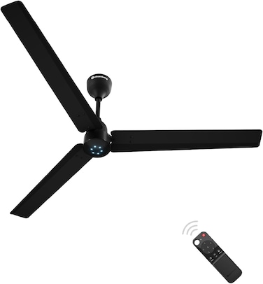 atomberg Renesa 1400mm BLDC Ceiling Fan with Remote Control   BEE 5 star Rated Energy Efficient Ceiling Fan   High Air Delivery with LED Indicators   Midnight Black