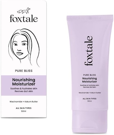 Foxtale Nourishing Face Moisturizer with Niacinamide for 24 Hr Hydration Men &amp; Women, All Skin Types, 50 ml