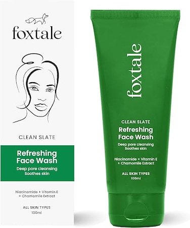 Foxtale Refreshing Face Wash for Deep Cleansing with Niacinamide For All Skin Types - 100 ml