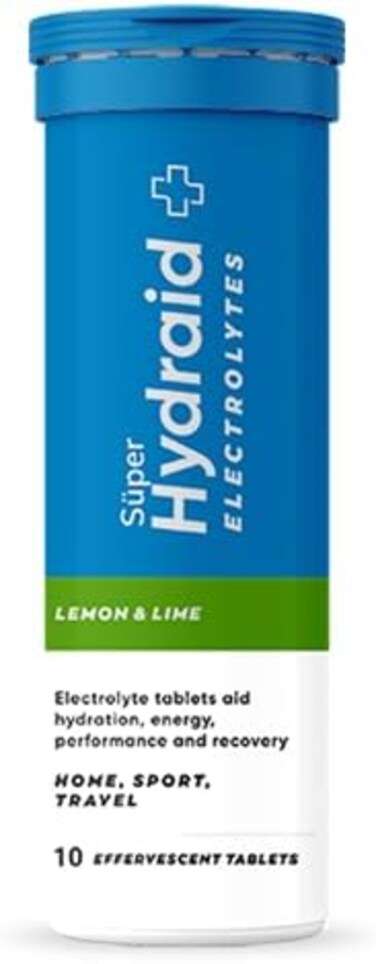 Super Nutriments Hydraid Plus Electrolytes Lemon &amp; Lime 10 Effervescent Tablets