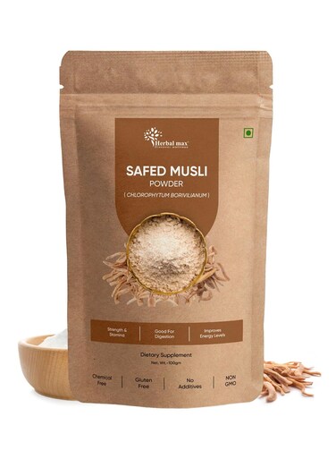 Herbal Max Safed Musli Powder 100Gms White Musli Powder