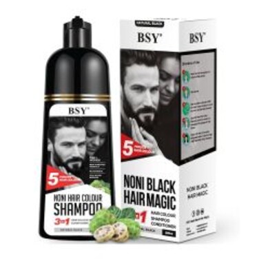 BSY NONI HAIR COLOUR SHAMPOO NATURAL BLACK 180ML