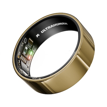 ULTRAHUMAN Ring AIR &ndash; Sleep and Fitness Tracker, Smart Ring for Men and Women, No app fee for Standard Features, Up to 6 Days Battery Life (Bionic Gold, Size 13)