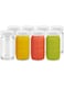 Juice Shot Bottles Set 2Oz, Glass Ginger Shot Bottles for Juicing, Beverage, with Press Screw Cap, Reusable, Leak Proof and Dishwasher Safe, 8 Pack