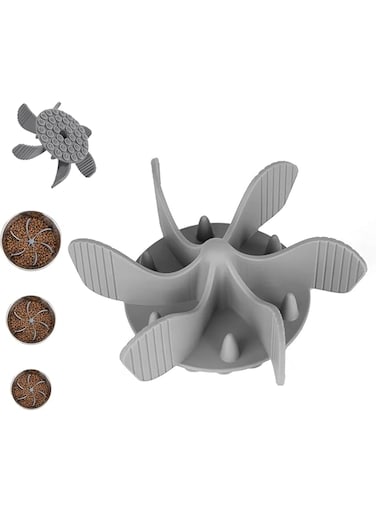 Masroo Slow Feeder Dog Bowls Insert [36 Octopus Suction Cups] Super Firm Slow Eating Dog Bowl [Cuttable] for Small Breed and Medium Size Dog Compatible with Regular and Elevated Dog Bowls