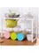 Dubai Gallery Double Layer Kitchen Storage Shelf White 70X26.5X38.5Cm