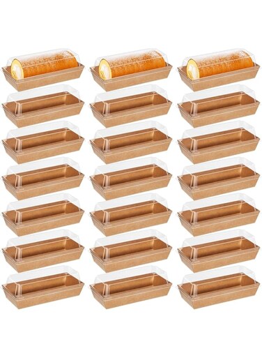 Excefore Cake Box, Sandwich Box with Clear Lids, Hot Dog Sandwich Clear Lid Plastic Container, Charcuterie Boxes Bakery Cookie Cupcake Sushi Container for Fruits Display Food Storage Holder