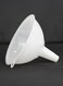 Essential Kitchenware Durable Plastic Funnel, 9.5cm Wide Mouth, Multi-Purpose for Liquids, Powders, and Grains, White