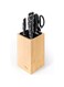 Joeji&#39;s Kitchen Universal Knife Block without Knives with Extra Slots for Scissors &amp; Sharpening Rod, Bamboo Knife Block only, Easy to Clean &amp; Drain Kitchen Knife Holder Without Knives