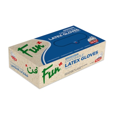 Fun Disposable Latex Gloves Large Clear 100 PCS