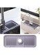 Silicone Kitchen Sink Mat, Water Drainage Tray, Dish Drying Pad - Faucet splash mat - faucet absorbent mat -Sink countertop protector -draining mat for sink (Gray, 37x14)