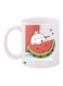 Printed Ceramic Coffee Mug White/Green/Red