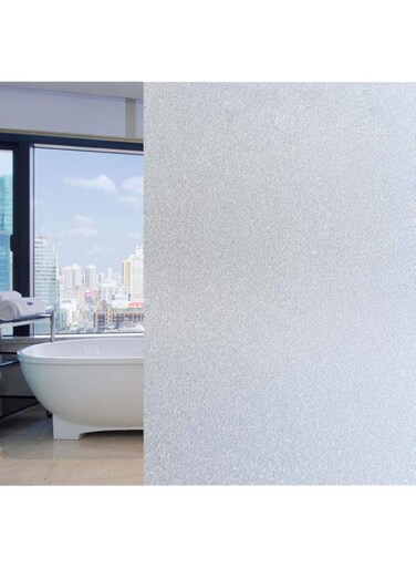 Arthome Window Film Privacy Film Frosted Decorative No Glue Self Static Cling Anti UV Removable for Home Living Room Bedroom Bathroom Kitchen Office (90cm x 254 cm)